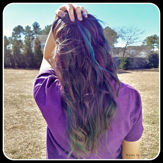 Teal & Purple on Canvas