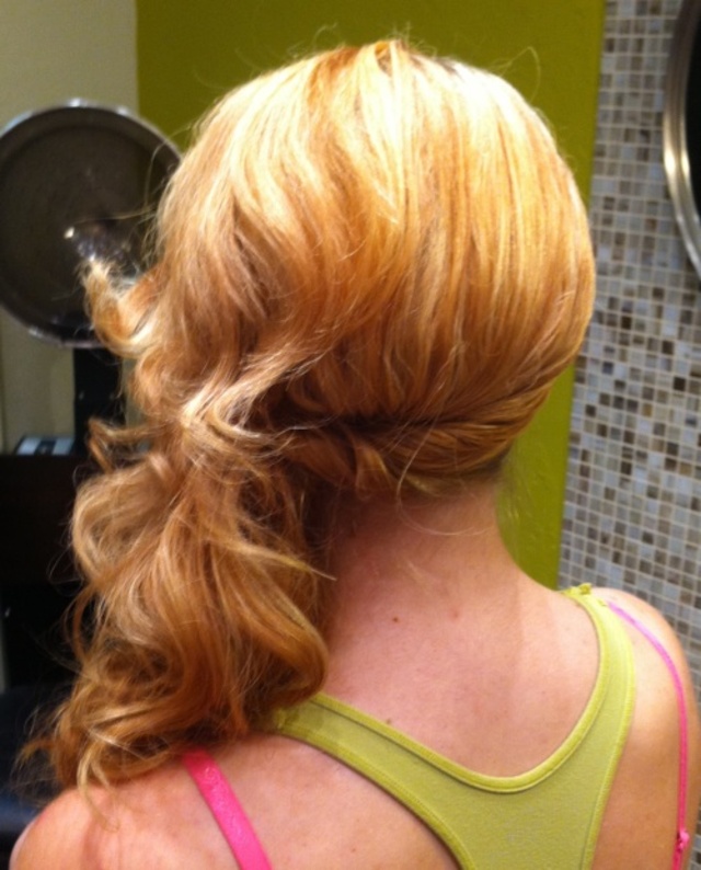 back shot stitched pony