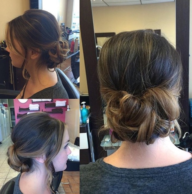 Bridal trial by using a looping technique and twists 