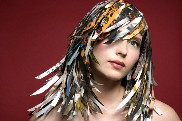 Photo Lauren Sykes, paper wig Juliana Koutouzakis 