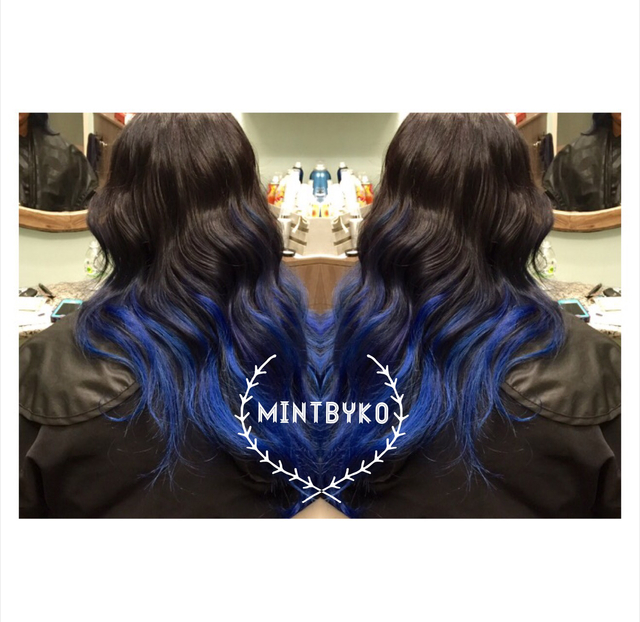 Blue hair takeover #mintbyko 
