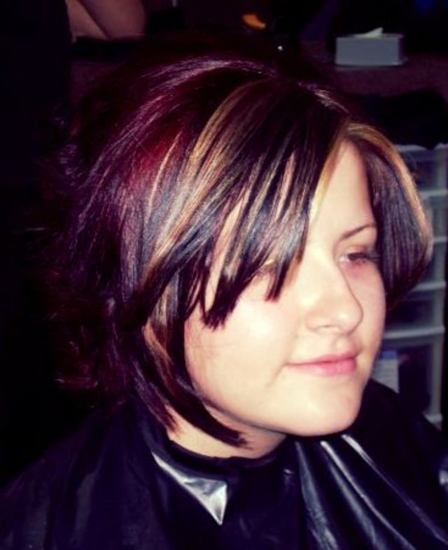 4red/violet with black and blonde foils.