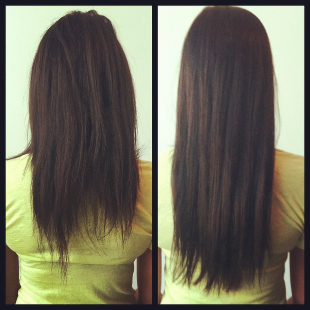 Microlink Hair Extensions(before/after) by jenniguccihair