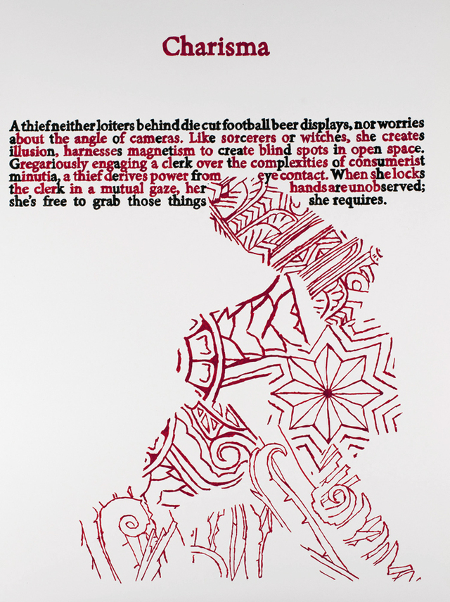 Christopher Russell, Remains (Charisma page), 2012, unique book, 24 x 18 in, 900-pix, Luis De Jesus Los An