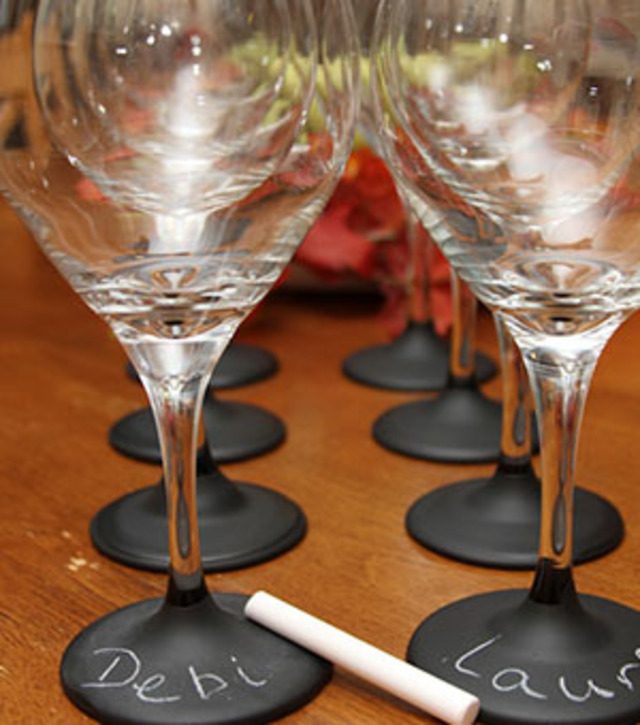 Chalkboard Wine Glasses
