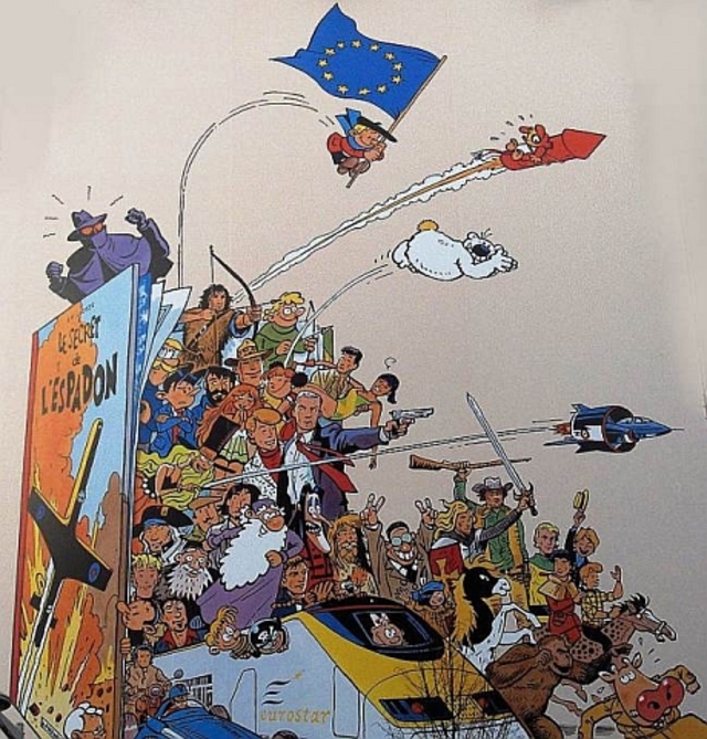 comics mural Brussels