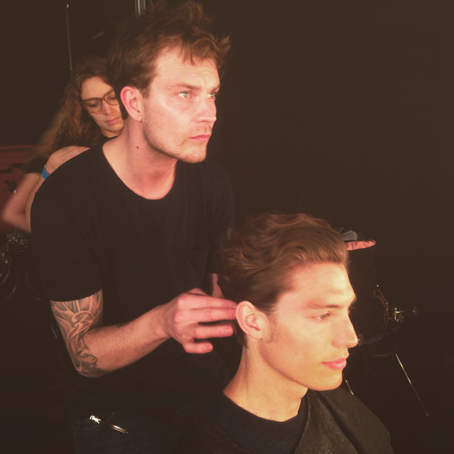 Backstage at oliver spencer london collections men 