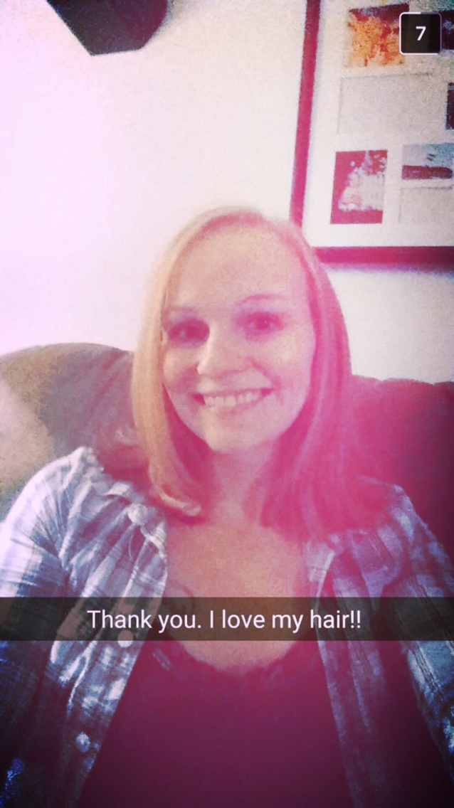 Cut 10 inches off this girl and  gave her 46 degree layers