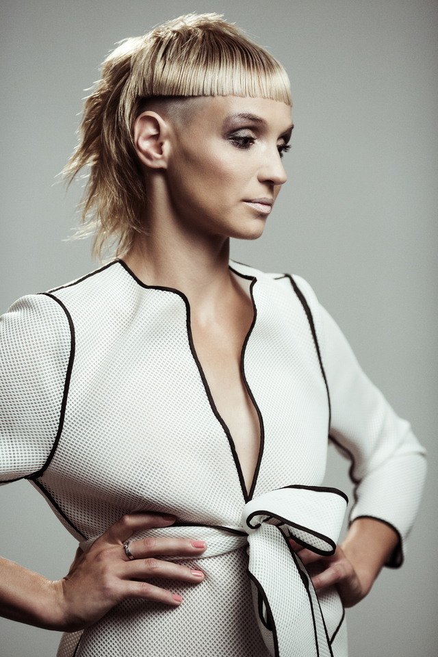 CUT | Matjazž Cej  PHOTOGRAPHY | studiocapsula  MAKE UP | Karin Bizjak  CLOTHING | Tanja Zorn Grzelj