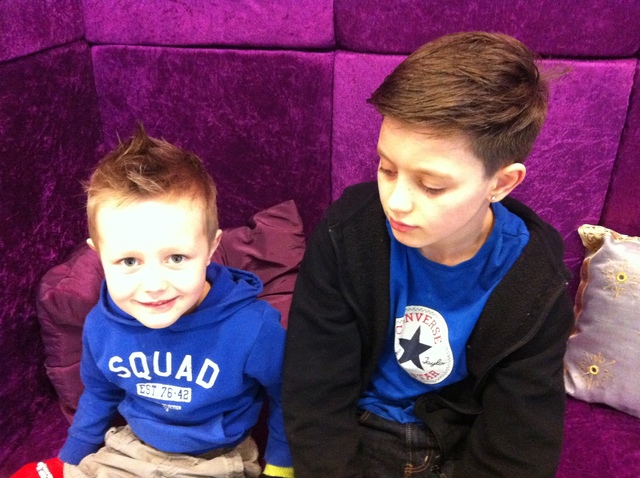 Boys with new haircuts!