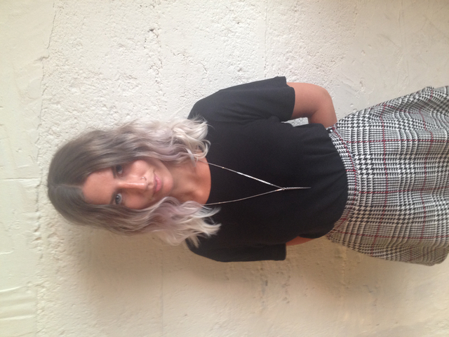 Blunt bob with grey ombré 