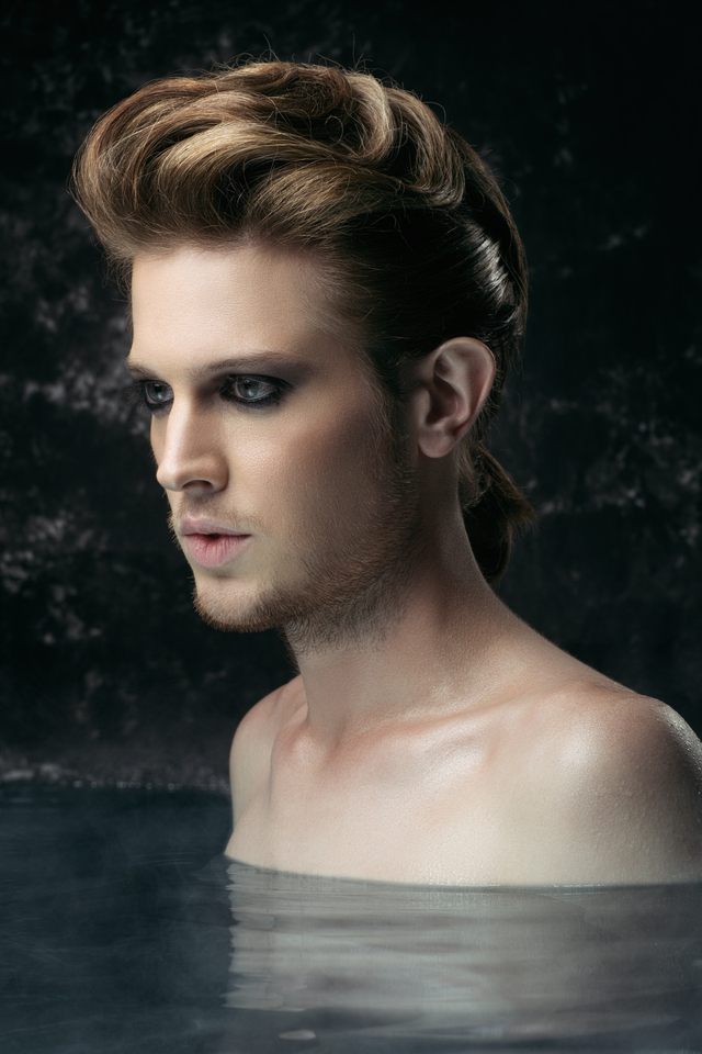 Hair: Matthew Tyldesley 
Make up: Isidro Valencia
Photography: Clay Cool
Add. processing: Jordan Hartley
Model: Aaron Strunk
Assistant: Brandy Fulton & Daisy Baker