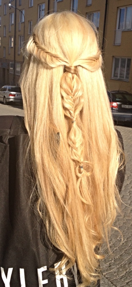 Dutch fishtail braid