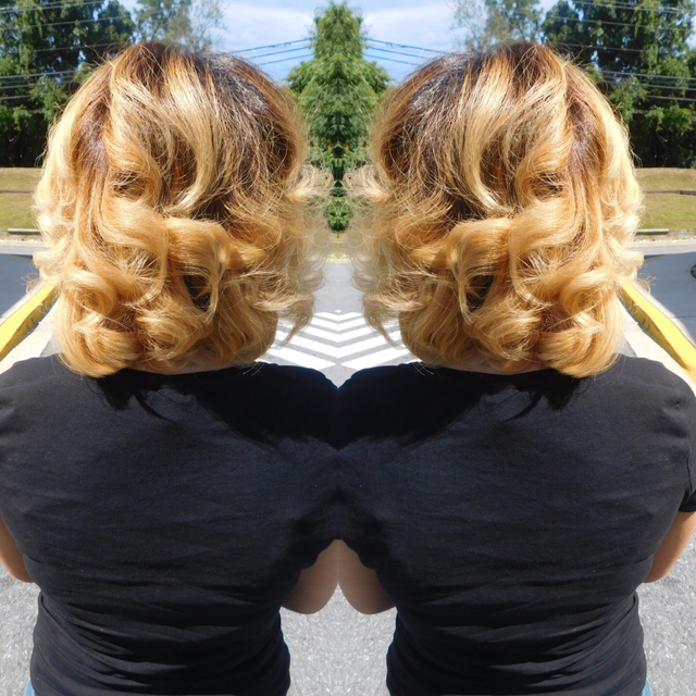 Cool blonde balayage
