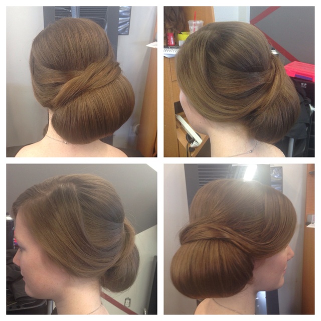 Clean, polished bridal updo 