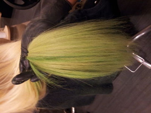 green hair