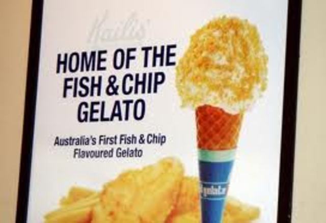 Fish and chips gelato