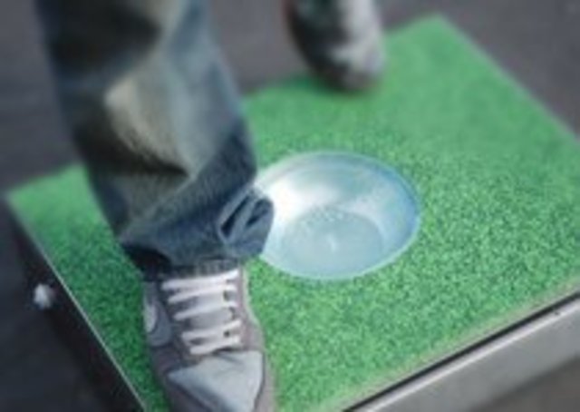 Green footsteps