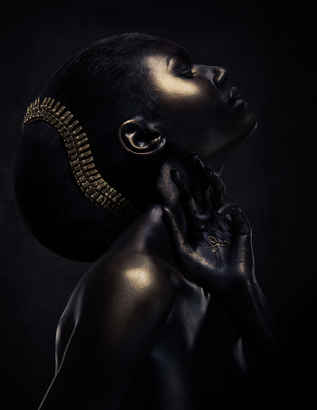 gold and black