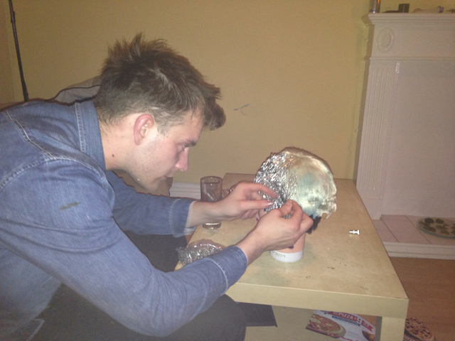 Start of saftey pin wig