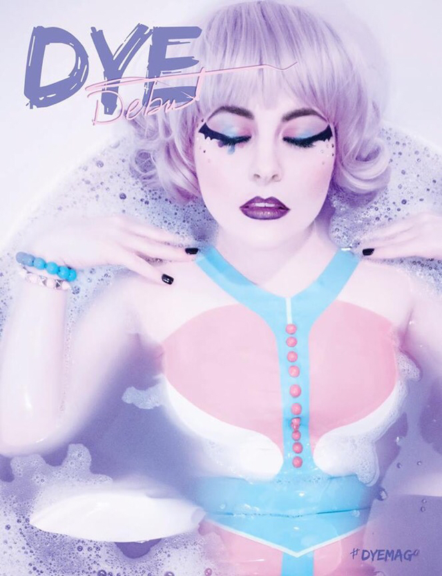 latex dress by Shhh! Couture​, wig by Arda Wigs​, headbow by Angelic Pretty USA​, heart ring by 6%DOKIDOKI​, lavendar shoes by RANDA​.