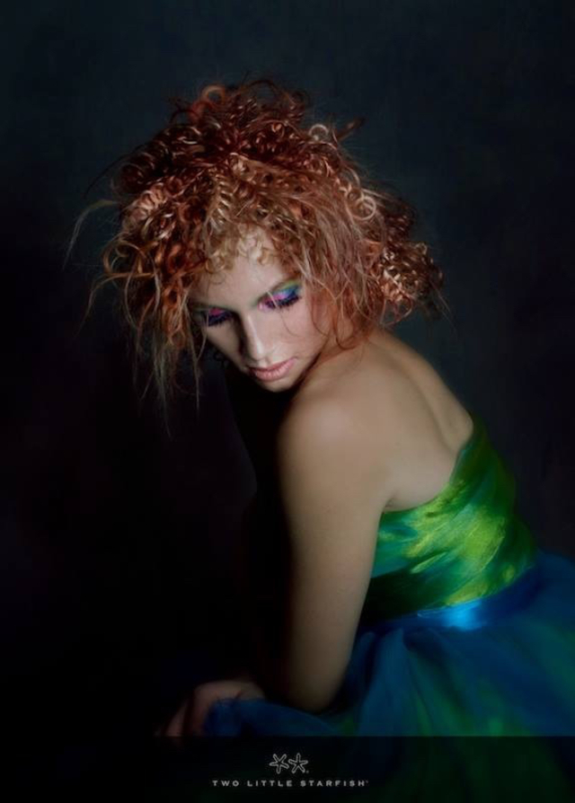 Cayti with wefts of soft copper crochet hair. Hair, colour, styling Laurel Stratford
Images Two Little Starfish
MUA Heavenly Faces Lynnette Watson