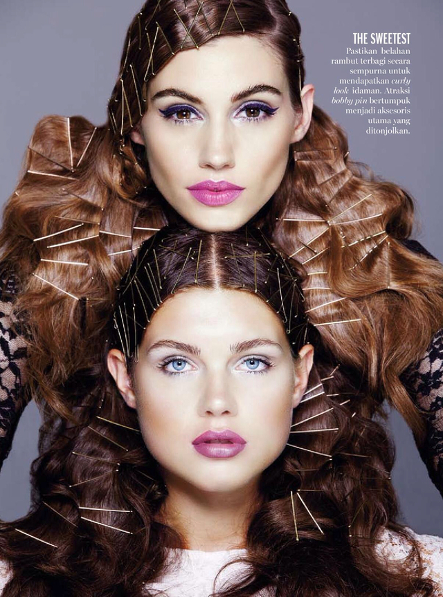 CURLS for Marie Claire ID.  Photographer: Dorit Thies, Makeup: Dana Delaney, Model: Alex Long Hair: Ashley Lynn Hall using Amika