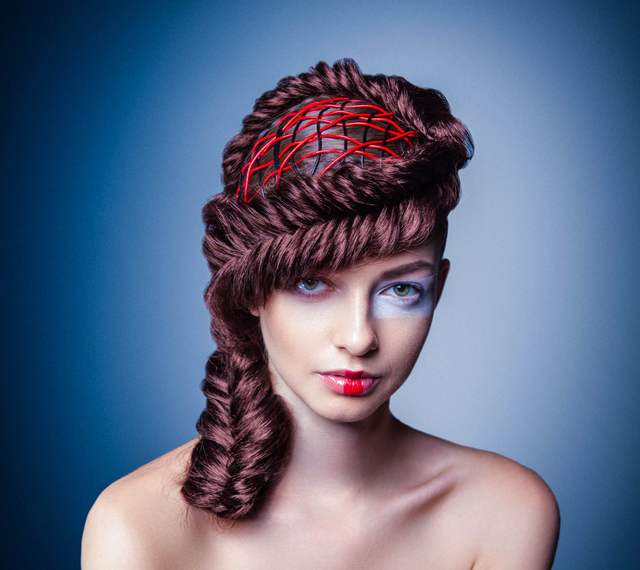Hair art with "Stitch"