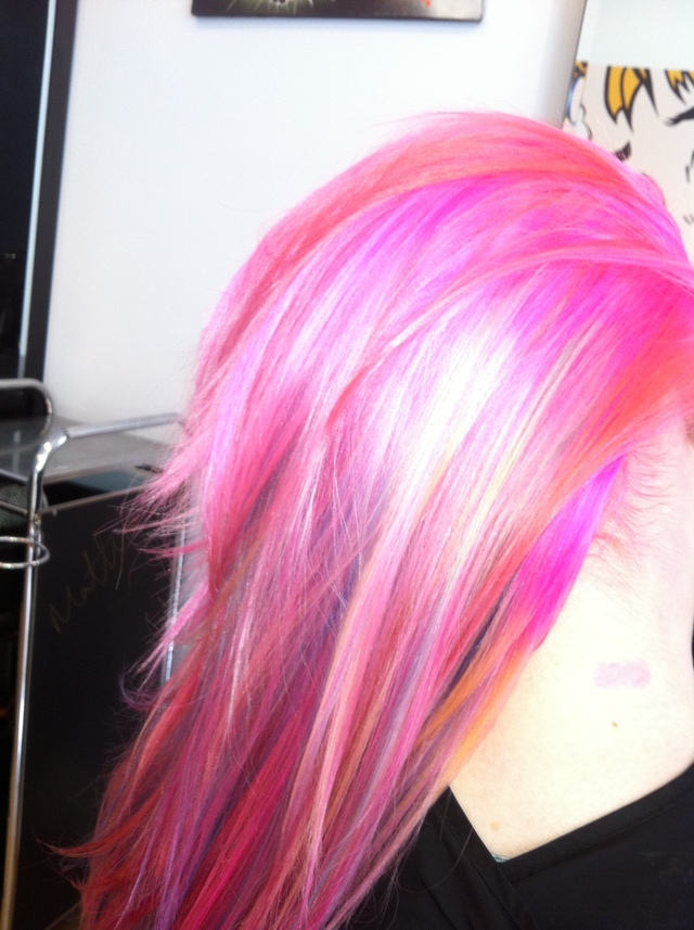 pink dip dye