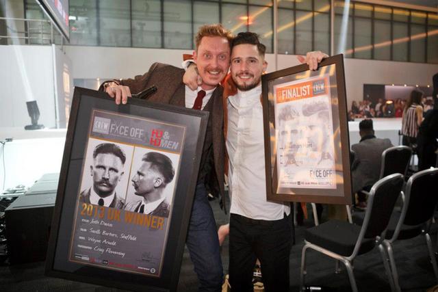 Savills Barbers Joth Davies &amp; Jonno Hart American Crew Faceoff Finalist 2012