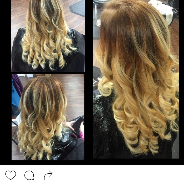 Rose gold shadow roots