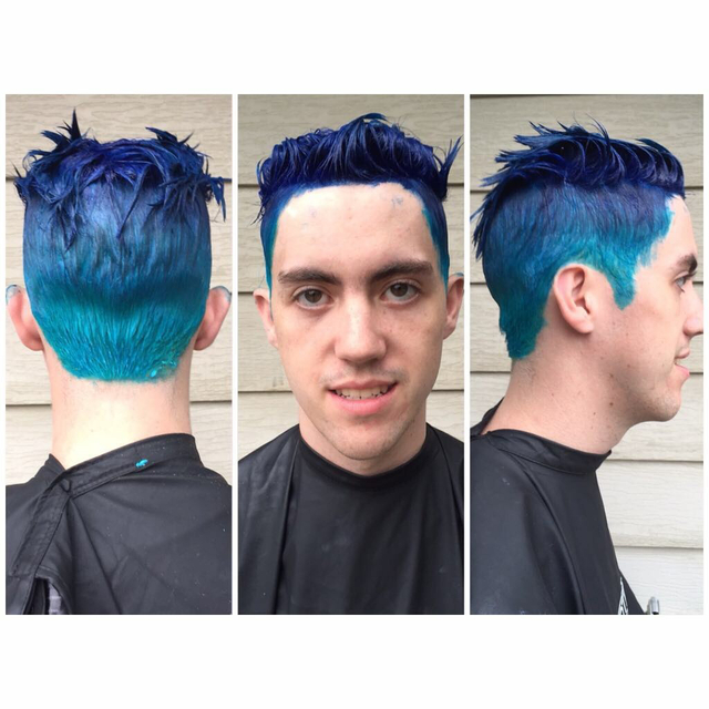 A processing pic of James on his birthday this past August! This was an aqua inspired color correction! 