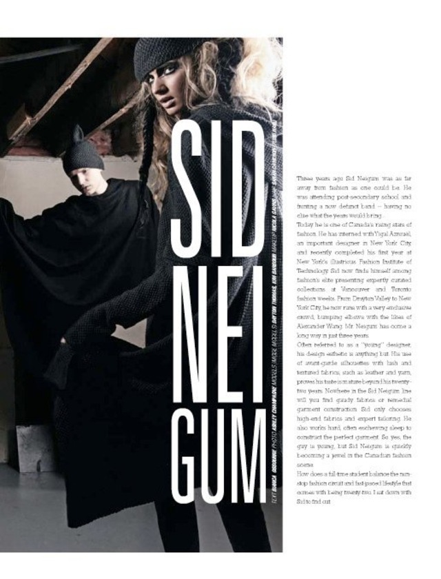 Sid Neigum photo shoot for Georgie magazine