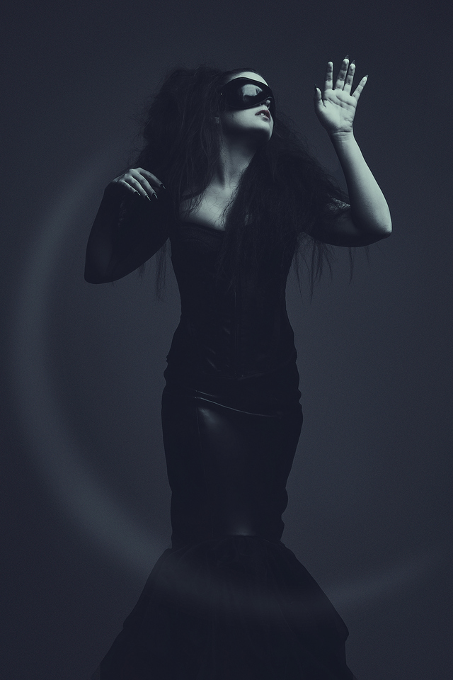 Nyx, a primordial goddess and queen of the night. 