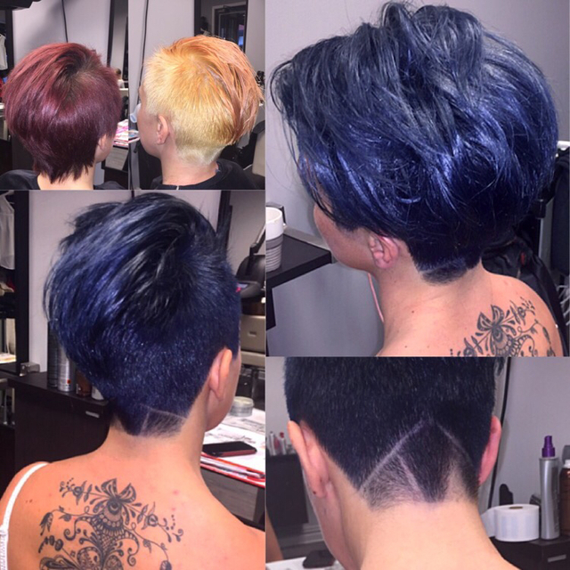 Transformation with Olaplex.....blue hair.