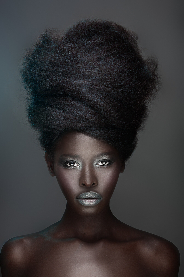 Hair Cassi Young-Paxton • Model Gloria Nyaega • Photography by Adham Abou-Shehada • MUA Joy Macke 

