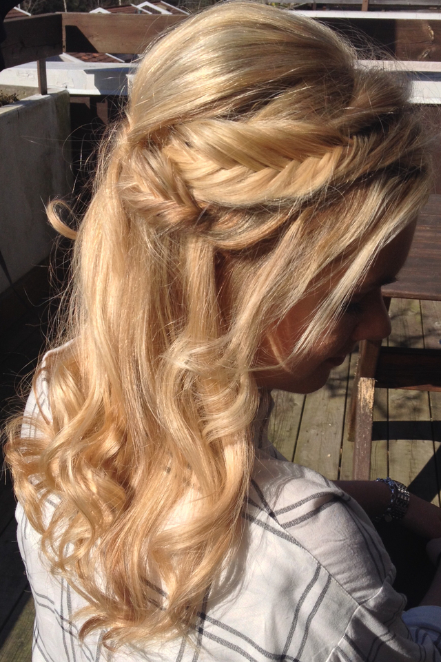 A double messy fishtail braid