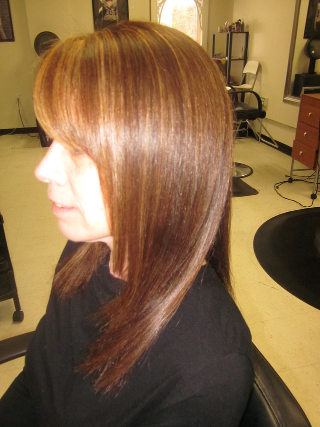 Chocolate brown with caramel tones