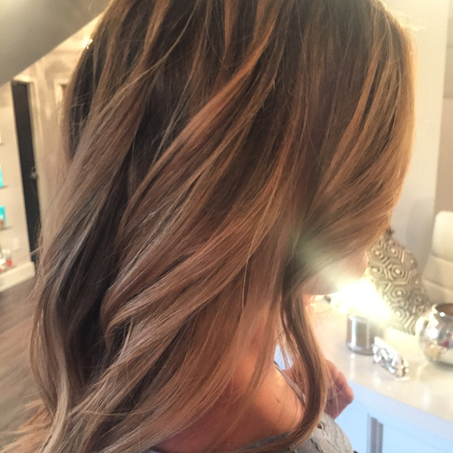 Soft dark blonde sombre. Hand painted. 