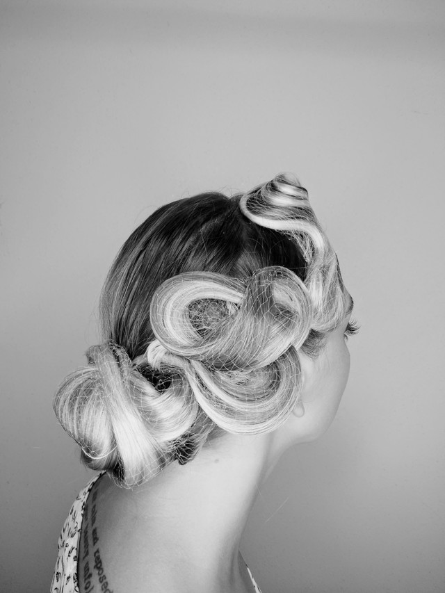 Ballroom sculpted hair