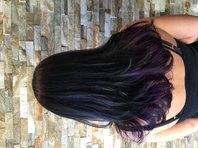Black with purple ombre