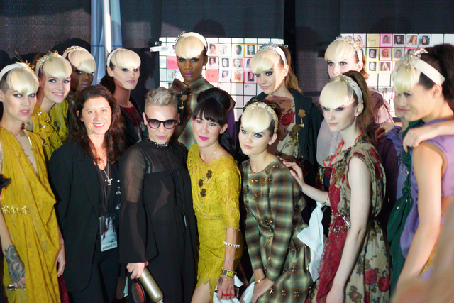 Sarah Adams hair 
Designer Michelle Lesniak
FashioNXT 2015
Balmain clip fringe designed by Sarah Adams