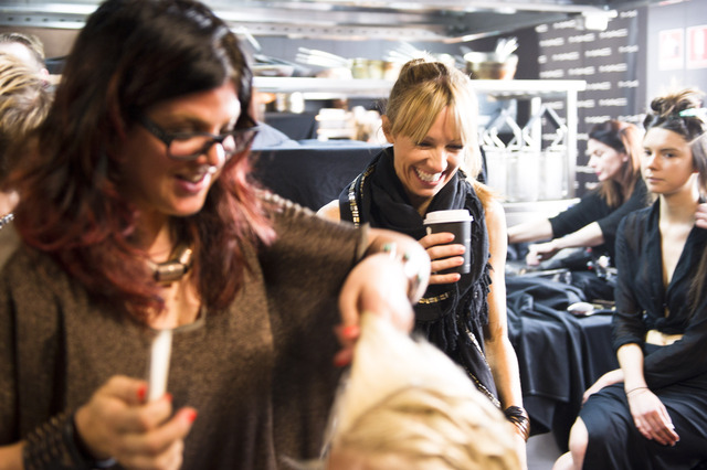 Renya Xydis backstage with Kirrily Johnston