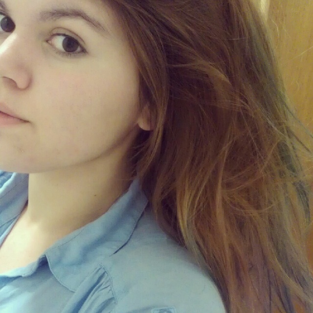 Scrunched up straight hair