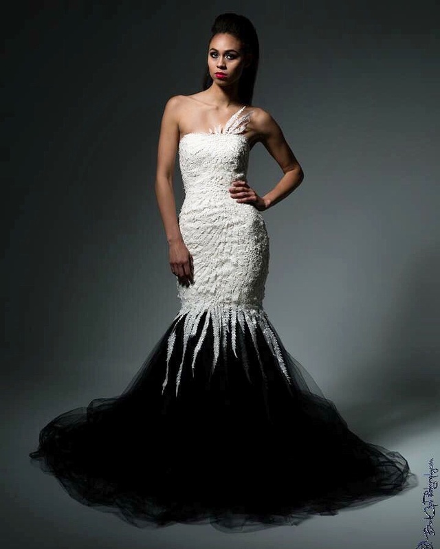 Hair and makeup, concept and styling by Danielle O'Connor. Model Amanda Rouse. Photo by Bart Cepek. Dress by Monica Sailors.