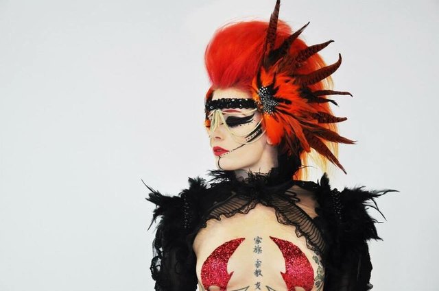 Fire haircolor mohawk