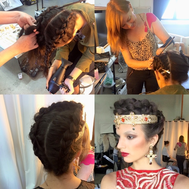 Editorial behind the scenes. Hair & makeup by me