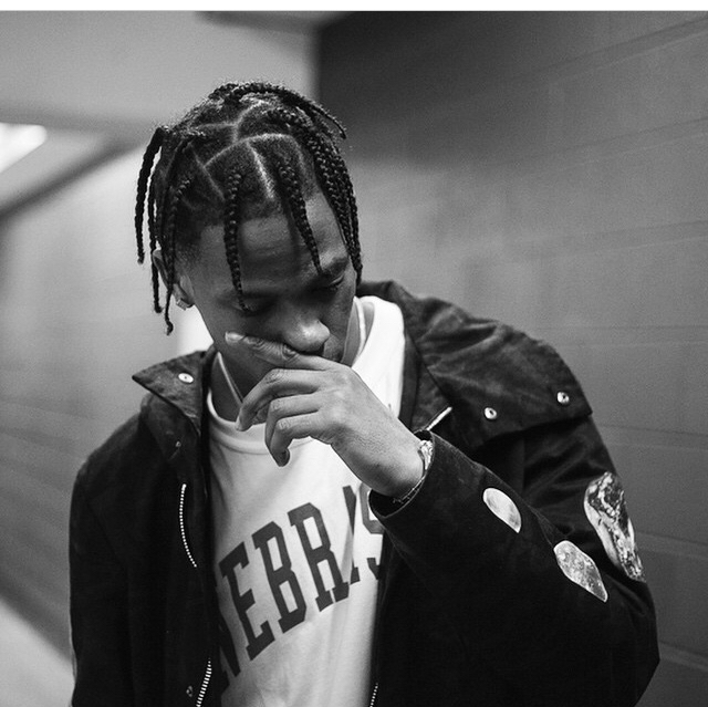 Hip hop Artists Travis Scott haistylist Gusléne Bubak  