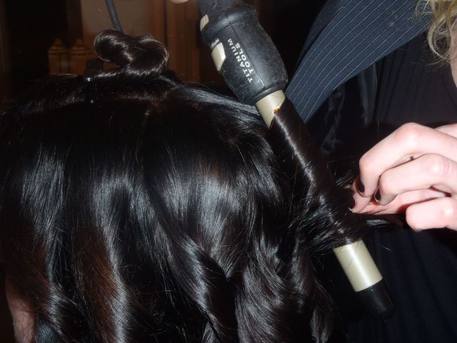 Upstyle with tongs for a European Wedding/Ascot races