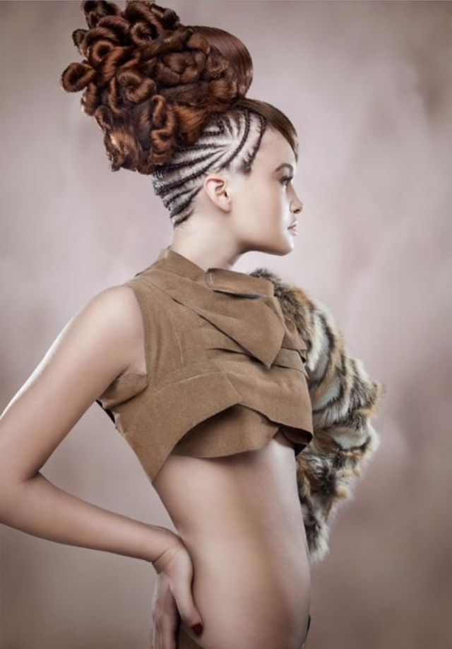 Faux Fur Hair By Amy Freudenberg Make-up Courtney Mortensen Model Hannah Mariah photographer and Wardrobe Keith Bryce